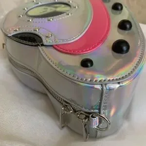 Current Mood Alien Spaceship UFO Backpack Shoulder Bag Purse NWT Current Mood UFO Alien Backpack - Silver – Dolls Kill main image 3